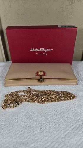 Salvatore Ferragamo Corda Pebbled Calf Leather Icona Continental Wallet