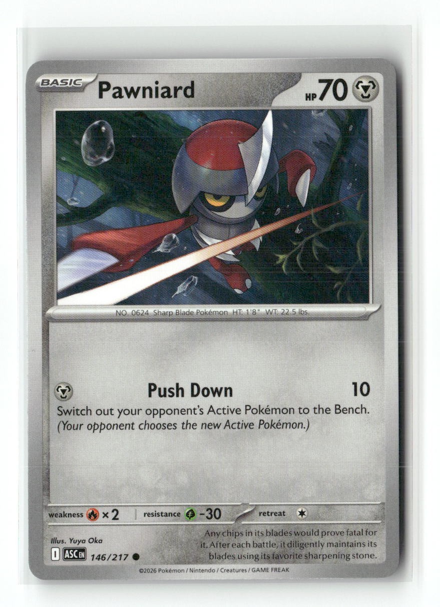 Pawniard 146/217 Common Ascended Heroes Pokemon Near Mint