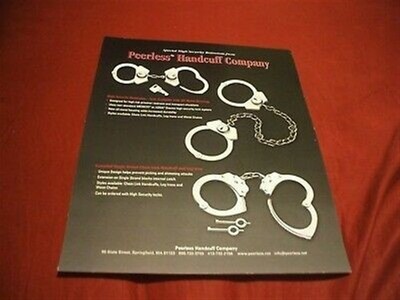UNDATED PEERLESS HANDCUFF COMPANY Brochure - SPECIAL HIGH SECURITY