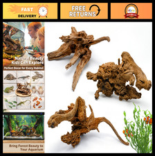 3PCS 8" Natural Driftwood for Aquariums Reptile Tanks - Unique Wood Decor for