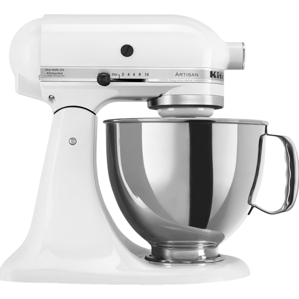 KitchenAid Artisan 5QT White Tilt-Head Stand Mixer Open Box-image