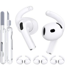4 Pairs Anti-Slip for AirPods 4 Ear Tips Hooks White