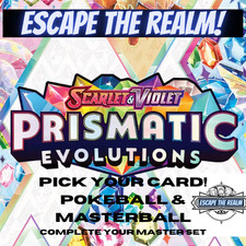 Pokemon SV Prismatic Evolutions Pokeball Master Ball Reverse Pick your card