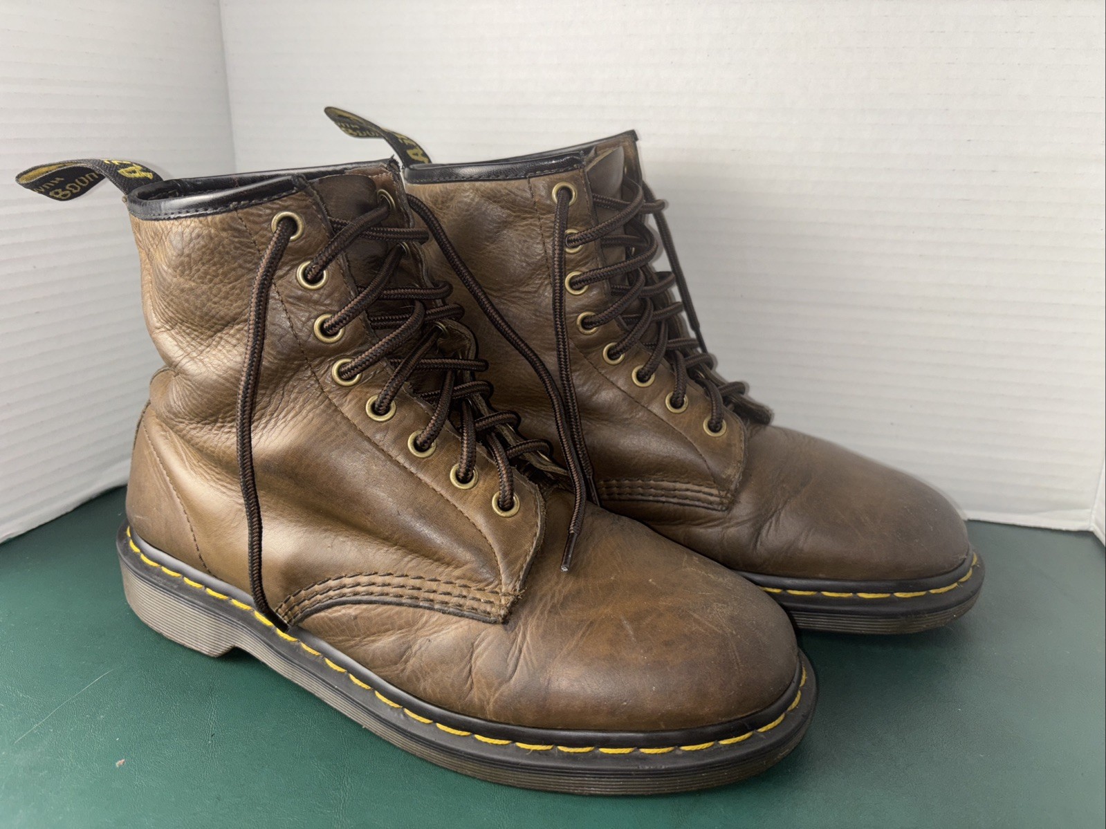 SAOLA Dr. Martens Air Cushion Suola Marrone Pelle Air Wair Uomo 9 Donna 10 5
