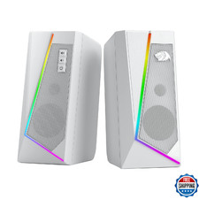 Redragon GS520 RGB Desktop Speakers, 2.0 Channel PC Computer Stereo Speaker with