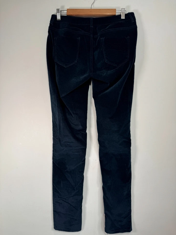 Jigsaw Velvet Trousers Womens W28 L32 Navy Skinny Richmond Fit Cotton Stretch - Image 4 of 4