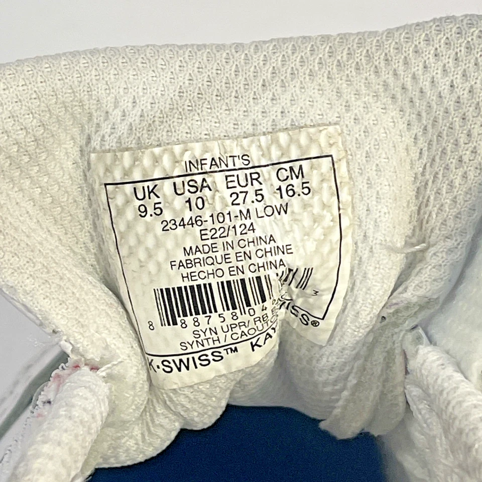 Zapatilla deportiva clásica VN para niños K-Swiss blanca talla 10 usada Foto 3 de 4