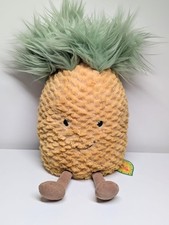 Jellycat Medium Pineapple Rare Retired Genuine Old Style Amuseables Leaf Tags