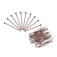 600Pcs Flat Head Pins for Jewelry Making 40mm Brass 20 Gauge Red Copper