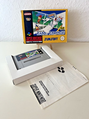 Bugs Bunny Rabbit Rampage (SNES/Super Nintendo) + OVP + Inlay