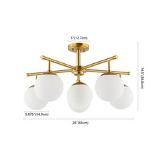 Safavieh BRIETTE 6LT 26" FLUSH MOUNT, Reduced Price 2172761911 FLU4079A