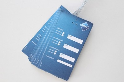 Aral Ölzettel Ölwechselzettel Ölwechselanhänger Inspektion Service blau