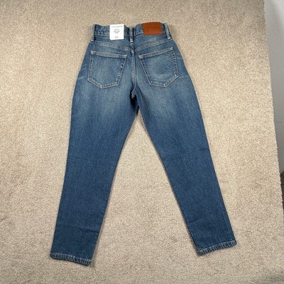 Lucky Brand Drew Mom High Rise Taper Ankle Jeans Blue 00/24 7W15223