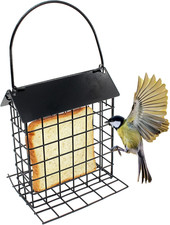 Metal Suet Cage Feeder, Hanging Wild Bird Feeder for Outdoor Garden Yard D co...
