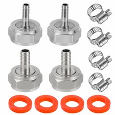 Keg Coupler Barb Connector 1/4'' 5/16'' Fit 1/4,3/16,5/16 Tubing G5/8 Thread 4