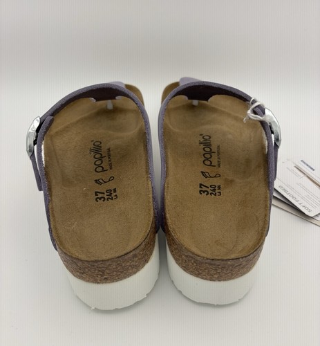 Birkenstock Gizeh Flex Platform Nubuck Leather Purple Fog Womans 37 6 Regular - Picture 4 of 7
