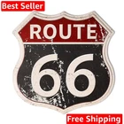 Route 66 Road Signs Vintage Room Decor Metal Sign Retro Road Sign Tin Decor S...