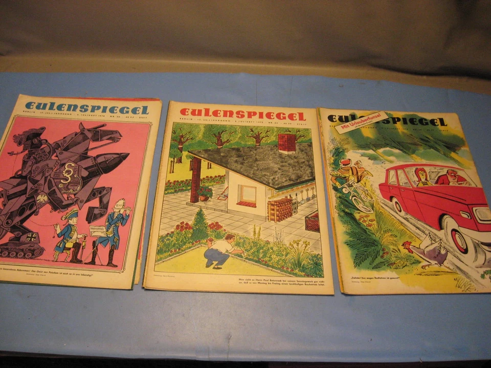 DDR 35 x Eulenspiegel von 1970 Zeitgeist,Propaganda,Unterhaltung ,Karikaturen - Bild 3 von 4