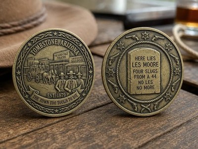 New The Tombstone Arizona coin features the Les Moore inscription.   SK573