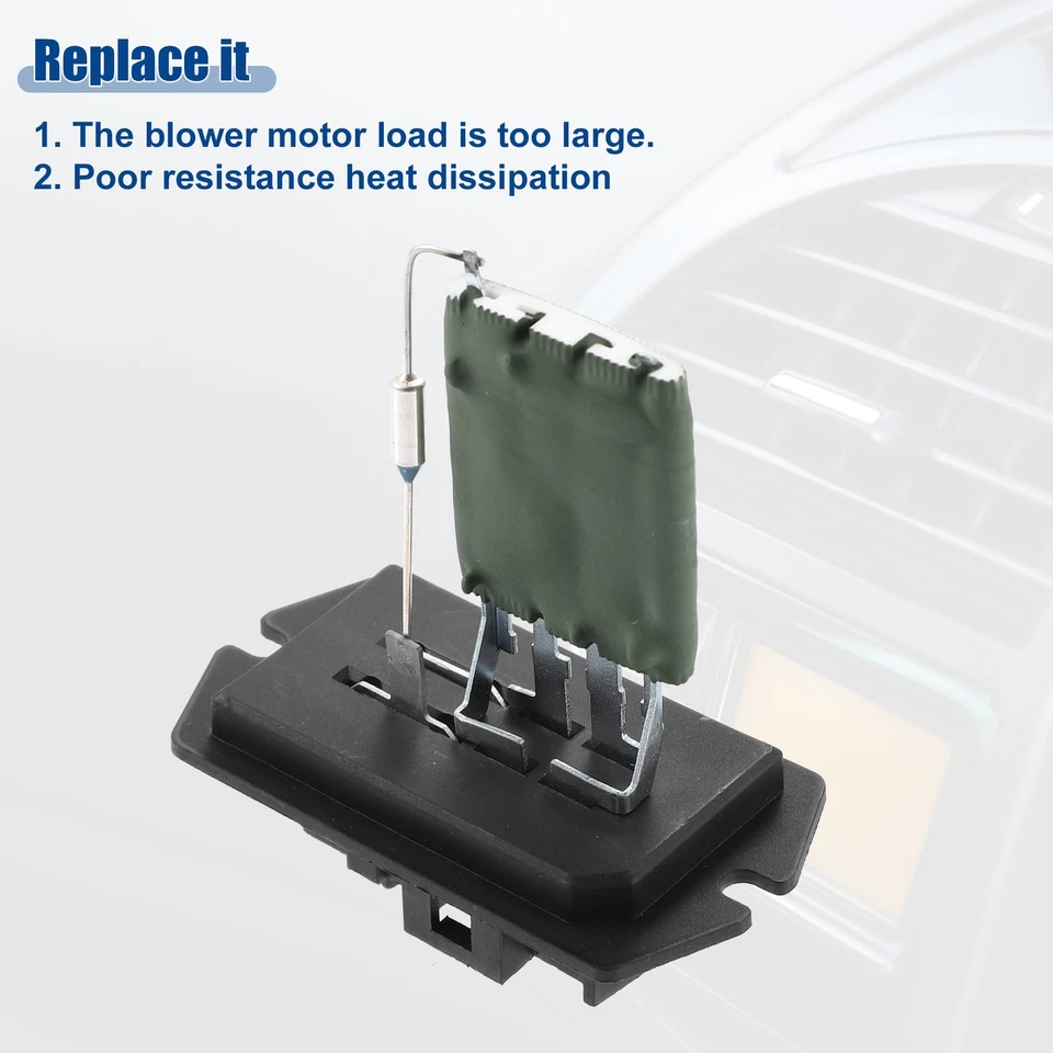 HVAC Blower Motor Resistor Replacement Single Custom for Chrysler Black Silver - Image 4 of 4