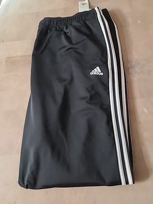 adidas Men's  Essentials Warm-Up Open Hem 3-Stripes Pant H46110, Size 3XLT Black
