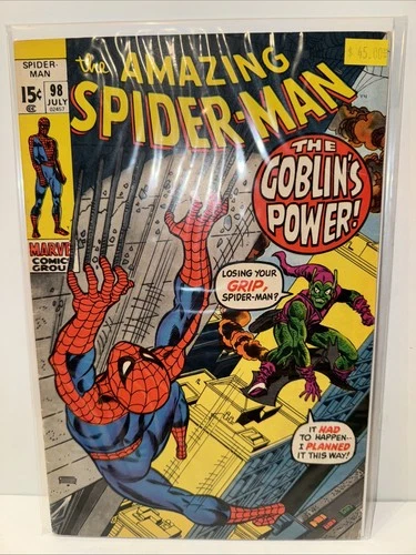 Amazing Spiderman 98 Marvel Comics 1971 Spider-man Slight Tear Inside & On Cover