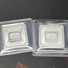 Beautiful Geiger 1 OZ Silver Bar .999 Fine Silver Geiger Edelmetalle Square x2