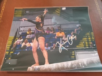 KAILIN CHIO LSU GYMNAST SIGNED PERFECT 10 BALANCE BEAM PHOTO PODIUM CHALLENGE  