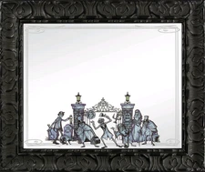 Disney Parks Haunted Mansion Hitchhiking Ghosts Framed Mirror 27x22” 