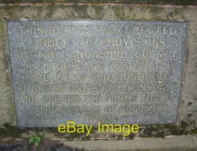 Foto 6x4 beschrifteter Stein auf der Lunenbrücke, Crook o' Lune, Caton Caton \ c2007