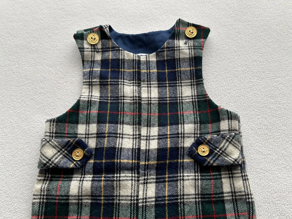 Conjunto de colección Little Goodies Good Lad bebé niño a cuadros talla 18 meses 30 % lana Foto 3 de 4