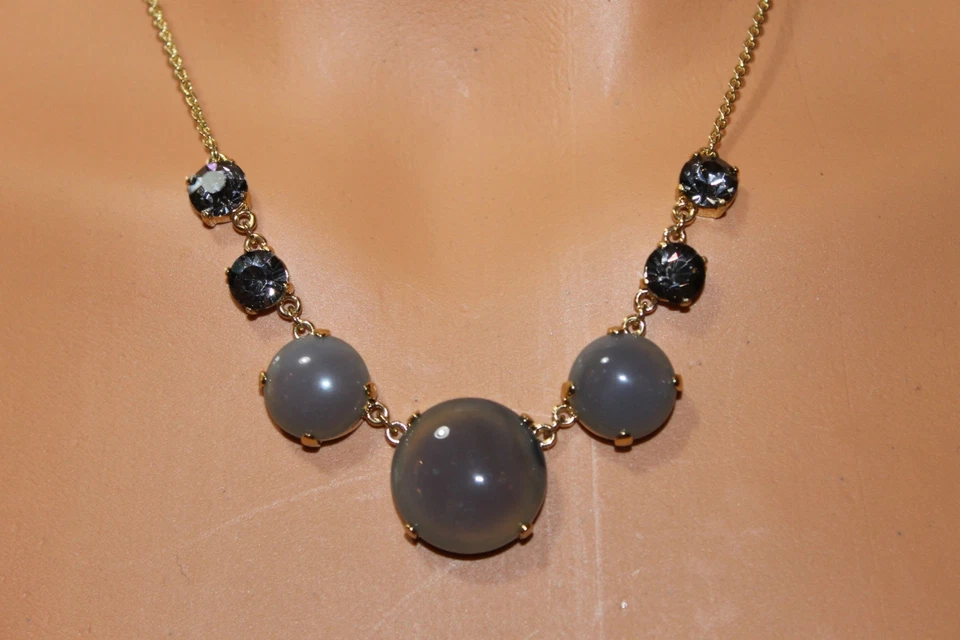 Новый с Ярлыками Kate Spade Нью-Йорк 'камень настроения" золотистый серый одиночный бусы ожерелье  - Изображение 2 из 4