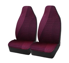 Auto Drive 2PC Seat Covers High Back Aireknit Vapour Black/Pink - Universal Fit