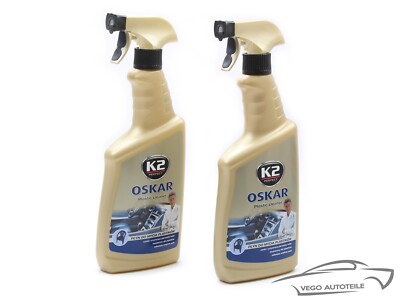 2x GENUINE K2 Plastic Cleaner Faux Leather Rubber Car Care Universal 770ml