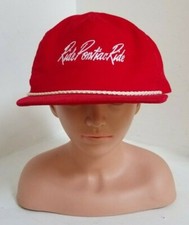 VINTAGE " Ride Pontiac Ride" HAT Snapback Cap Red Car - EUC  FREE SHIPPING 