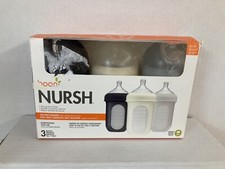 boon, Nursh, Silicone Pouch Bottle, 3 bottles, 8 oz. each, Medium