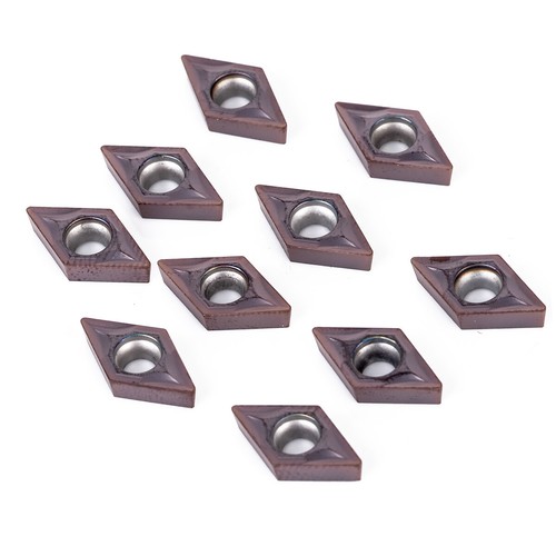 10Pcs DCMT0702 YBC205 CARBURO INSERTI PER TORNITURA Tornio Strumento PVD BN - Foto 6 di 8