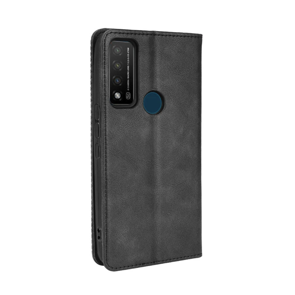 For Alcatel TCL 4X 5G T601DL Case Shockproof Magnetic Leather Wallet Stand Cover - Image 4 of 4