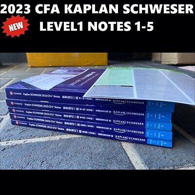 BRAND NEW 2023 CFA Level 1 Kaplan Schweser Notes Books 1-5 + QUICKSHEET