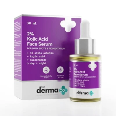Le sérum visage Derma Co 2 % acide kojique 30 ml avec 1 % alpha-arbutine et n... - Photo 1/4