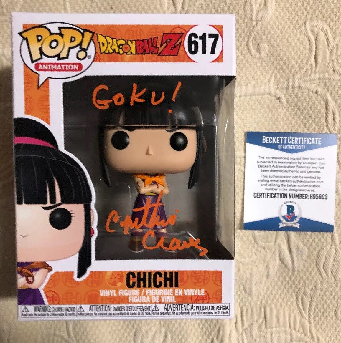 Cynthia Cranz Signed Autographe Chi Chi Funko Pop Dragon