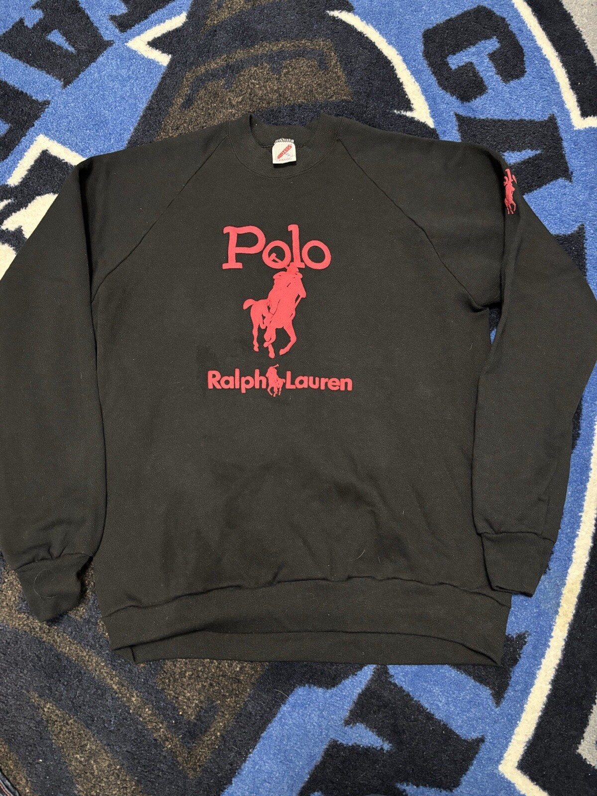 Felpa stivaletto Polo Ralph Lauren vintage anni 90 pullover logo pony taglia M XL