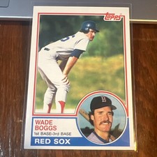 Wade Boggs 1983 TOPPS Baseball Card #498 Rookie RC Boston Red Sox NM-MT HOF