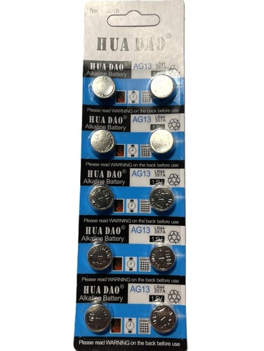 10 Batterie AG13 LR44 357 SG13 SR44 LR1154 1,5 V Pulsante - Foto 7