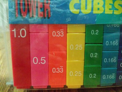 Learning Resources Bloques Fraction Tower – Set De 51 Cubos Codificados Por Colores Para Aprender Fracciones De Forma Visual Y Práctica – Juguete Educativo