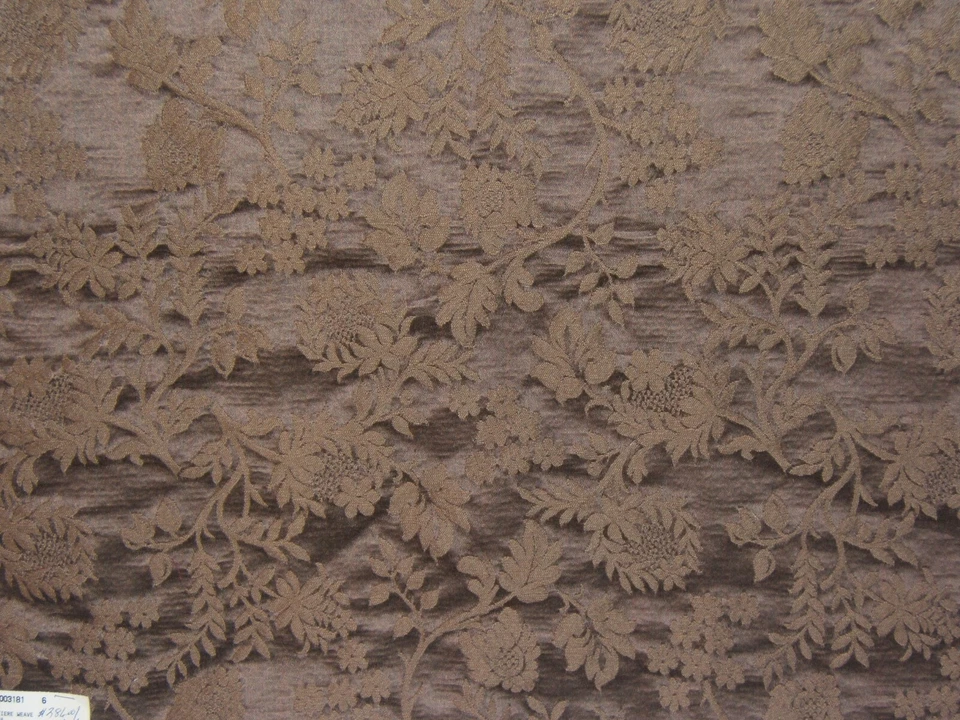 Lee Jofa, Portiere Weave, Damask Brocade, Remnant, Color Mocha - Image 2 of 2