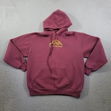 Vintage Zeta Tau Alpha Hoodie Mens Medium Red Pullover Normcore Sweatshirt