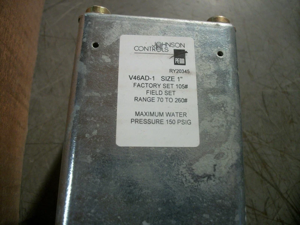 JOHNSON CONTROLS 1" WATER VALVE V46AD-1E 70-260PSI NIB - Image 2 of 3