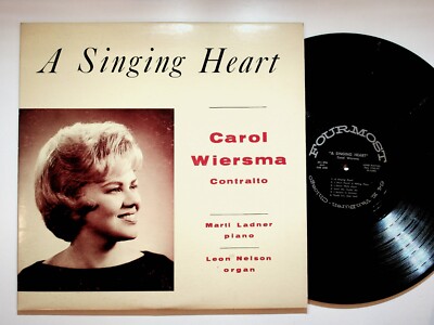 Carol Wiersma A Singing Heart Gospel Christian Vinyl LP Record