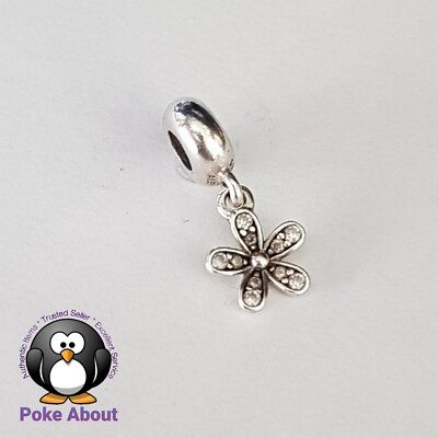 Pandora Silver Hanging Dazzling Daisy Flower Dangle Charm